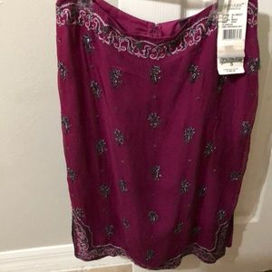 Embellished organza skirt